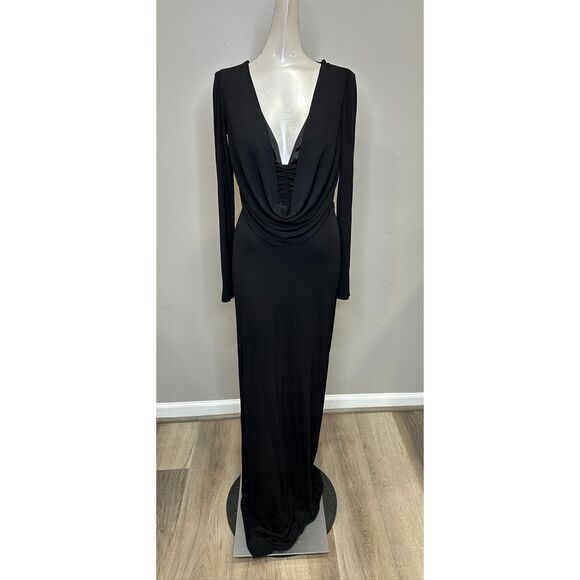 Elisabetta Franchi Red Carpet Crêpe Jersey Column Gown IT42/US6 $860 - Picture 5 of 12